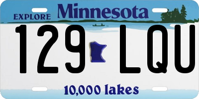 MN license plate 129LQU