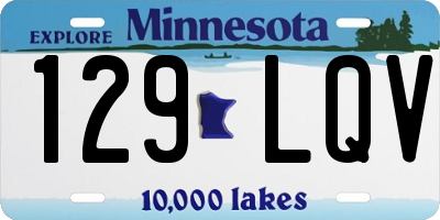 MN license plate 129LQV
