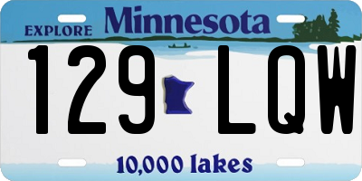 MN license plate 129LQW