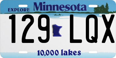 MN license plate 129LQX