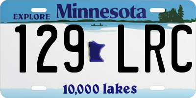 MN license plate 129LRC