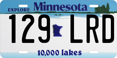 MN license plate 129LRD