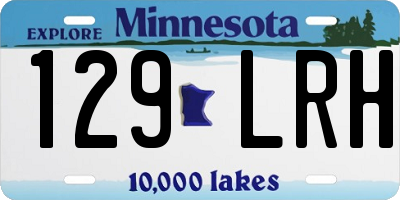 MN license plate 129LRH