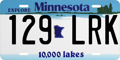 MN license plate 129LRK