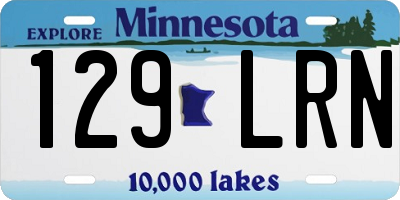 MN license plate 129LRN