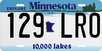 MN license plate 129LRO