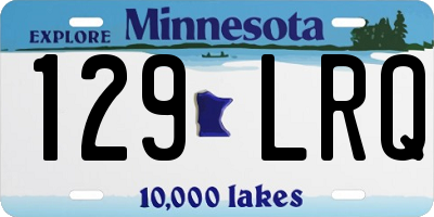MN license plate 129LRQ