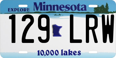 MN license plate 129LRW