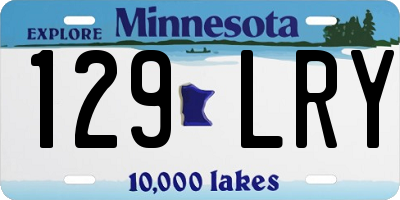 MN license plate 129LRY