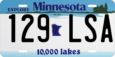 MN license plate 129LSA