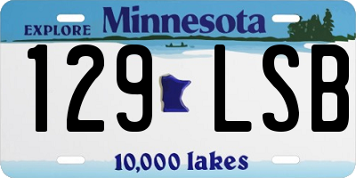 MN license plate 129LSB