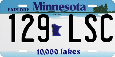 MN license plate 129LSC