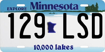 MN license plate 129LSD