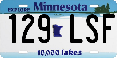 MN license plate 129LSF
