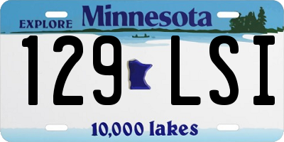 MN license plate 129LSI