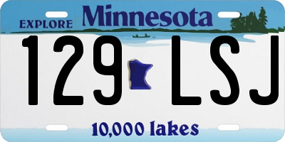 MN license plate 129LSJ