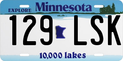MN license plate 129LSK