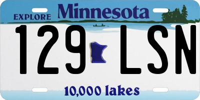 MN license plate 129LSN