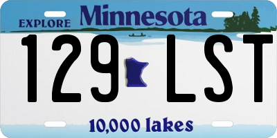 MN license plate 129LST