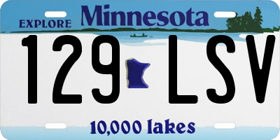 MN license plate 129LSV