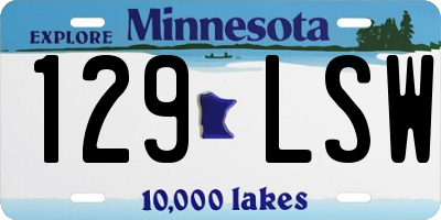MN license plate 129LSW