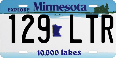 MN license plate 129LTR