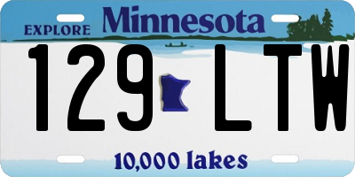 MN license plate 129LTW