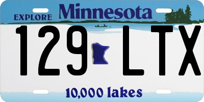 MN license plate 129LTX