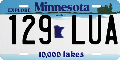 MN license plate 129LUA