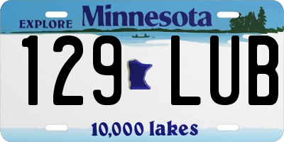 MN license plate 129LUB