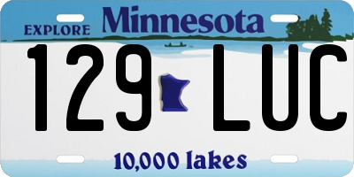 MN license plate 129LUC