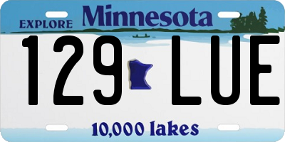 MN license plate 129LUE