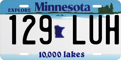 MN license plate 129LUH