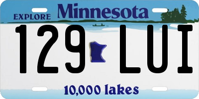 MN license plate 129LUI