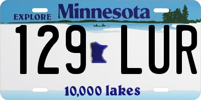 MN license plate 129LUR