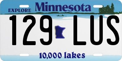 MN license plate 129LUS