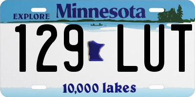 MN license plate 129LUT