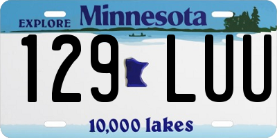 MN license plate 129LUU