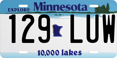 MN license plate 129LUW