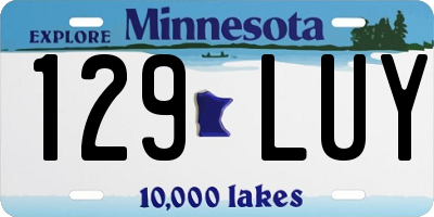 MN license plate 129LUY