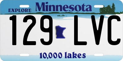 MN license plate 129LVC