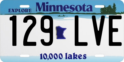 MN license plate 129LVE