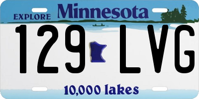 MN license plate 129LVG