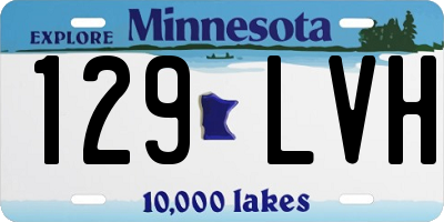 MN license plate 129LVH