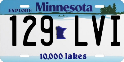 MN license plate 129LVI