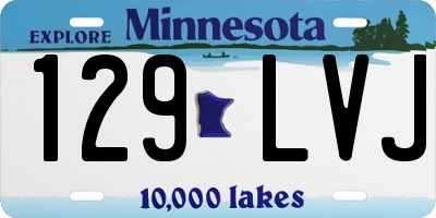 MN license plate 129LVJ