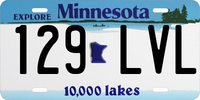 MN license plate 129LVL