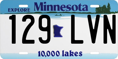MN license plate 129LVN