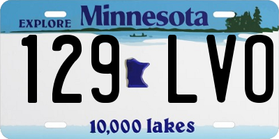MN license plate 129LVO