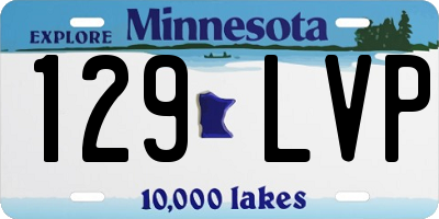 MN license plate 129LVP